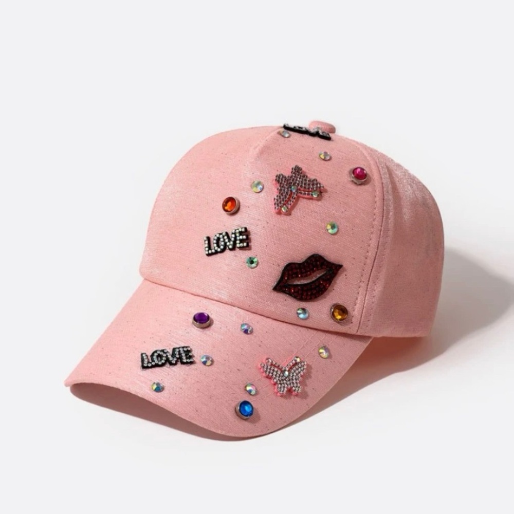 Rhinestone butterfly Hat
